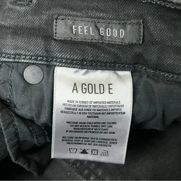 Agolde Feel Good Black High Rise Jeans Pants Distressed Size 28 Grunge Goth - Picture 6 of 10
